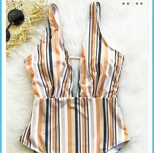 Striped one piece